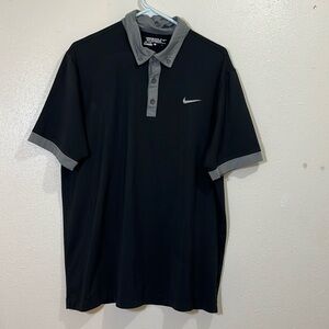Nike Golf men’s short sleeved black shirt. Size Large.